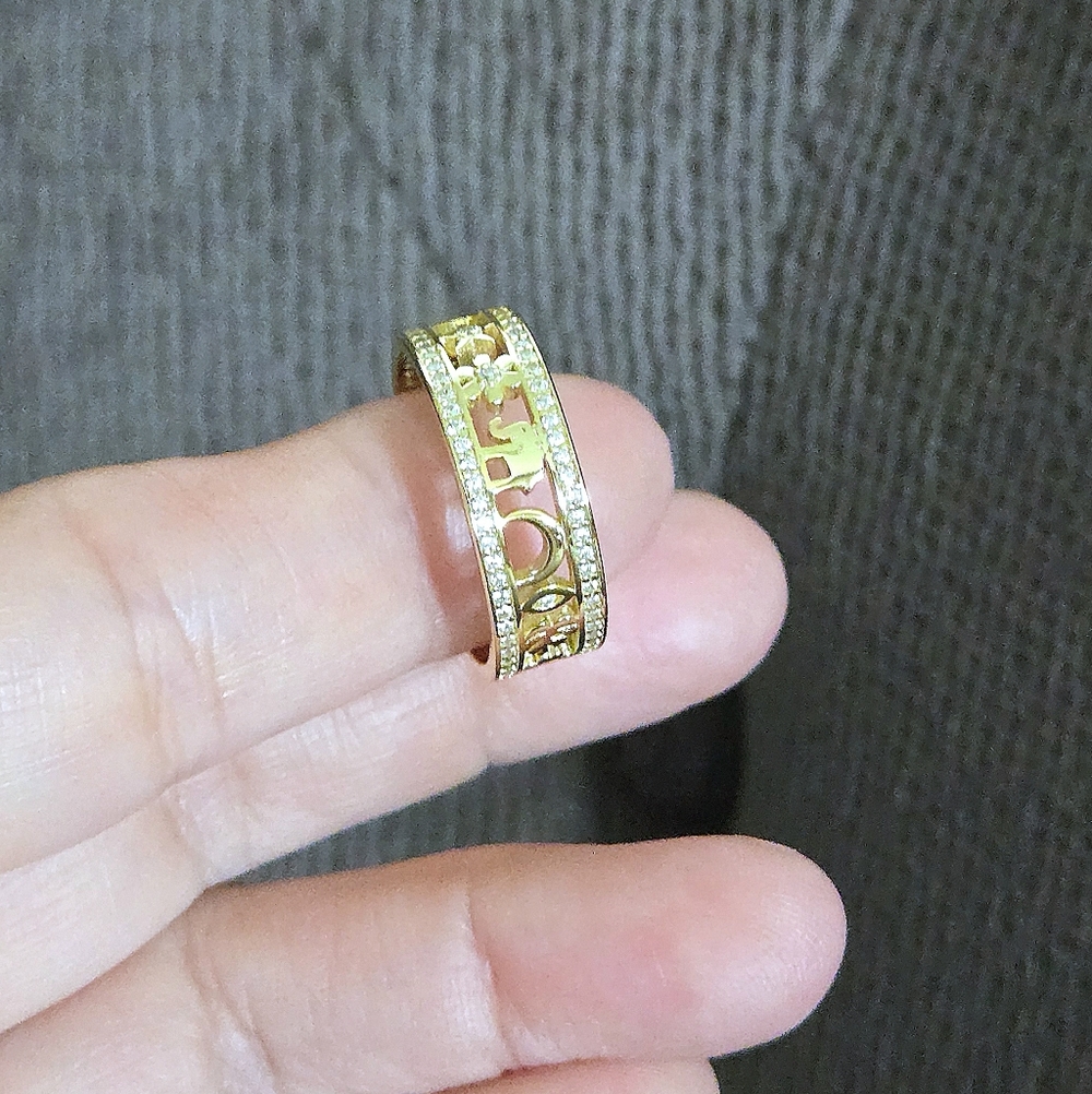 Neo Relique Gold💛 Double✌️ Band Ring💍 with Symbols - NIB - Picture 3 of 16